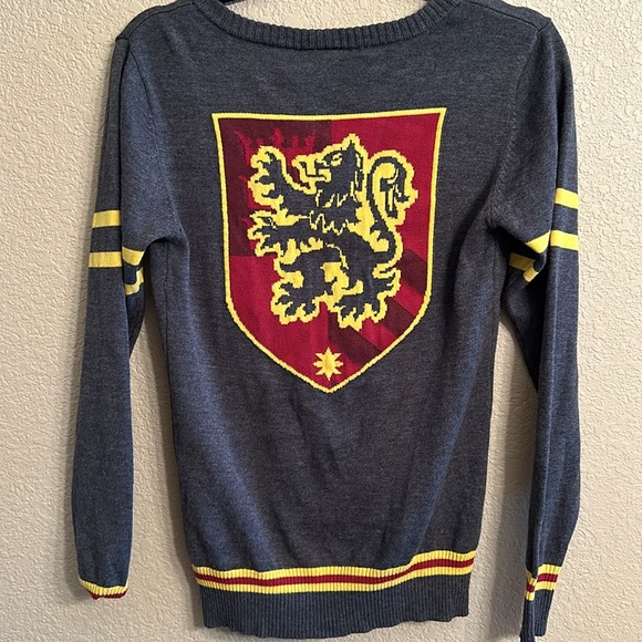 Harry Potter size adult Small grey academic school sweater Gryffindor - Picture 4 of 5
